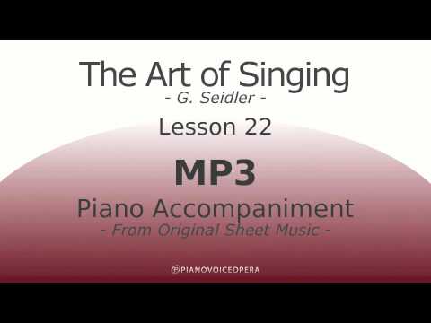 Seidler, The Art of Singing Piano Accompaniment Lesson 22