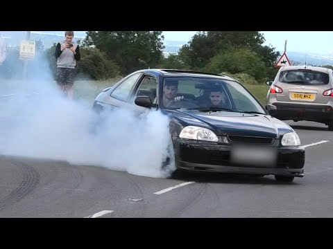Modified Cars Leaving a Car Show - Fuji Japanese Meet - July 2020
