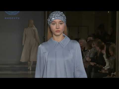 Sky Blue Silk & Wool Dress  @ London Fashion Week AW 19 / 20