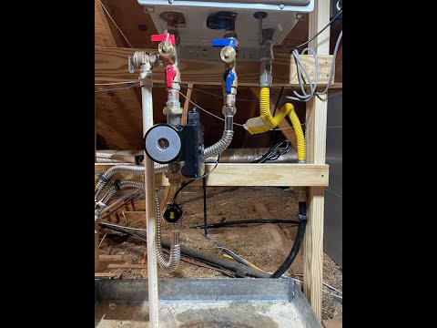 Recirculating pump with flow switch install on tankless water heater