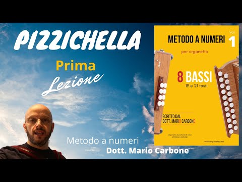 Lezione 8 bassi - 1a Lezione - Pizzichella - Metodo a numeri per organetto 8 Bassi.