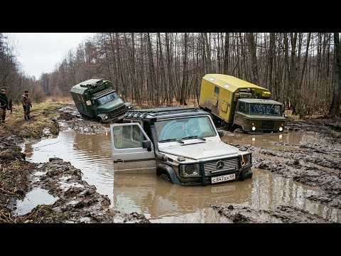 GELIK VS. USSR MONSTERS! Tough off-road driving in the swamps until the very end.