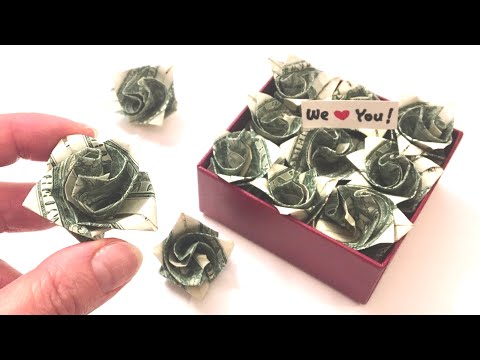 Origami Dollar Rose