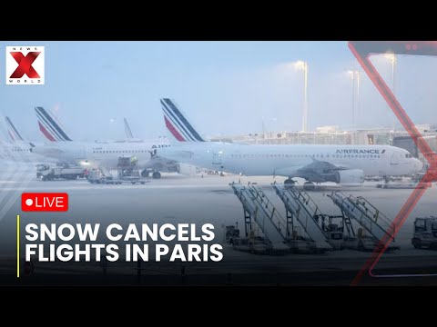 Snow Cancels Paris Flights LIVE:Snow Cancels Flights at Paris Charles de Gaulle Airport |NewsX World