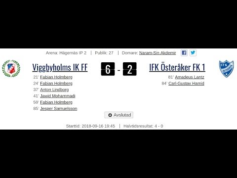 2018-09-16 : Viggbyholm FK - IFK Österåker (U17) : 6-2 - HIGHLIGHTS!