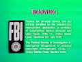 1980 Disney FBI Warning Screens Jungle Green Variant