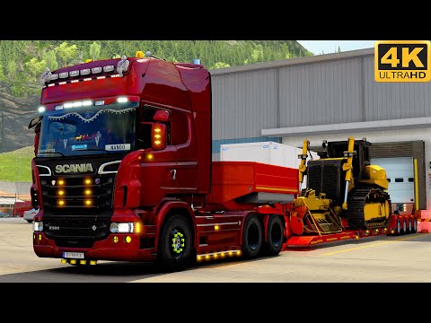 [G29] ETS2 (4K 60FPS) | SCANIA R580 V8 (open pipe) | BERGEN 🇳🇴 - OSLO 🇳🇴