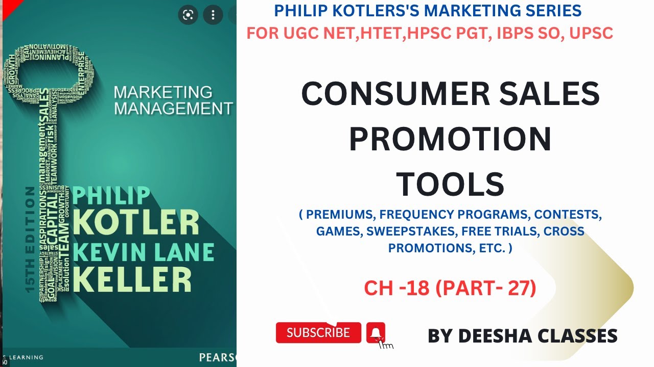 CH  18 | PART - 27 || SALES PROMOTION TOOLS FOR CONSUMERS || PREMIUMS, SWEEPSTAKES, CROSS PROMOTION