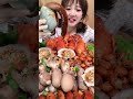 Spicy Seafood Mukbang 🐙 TikTok Chinese ASMR Eating Sounds (Crab,Uni, Octopus, Squid, Sashimi)