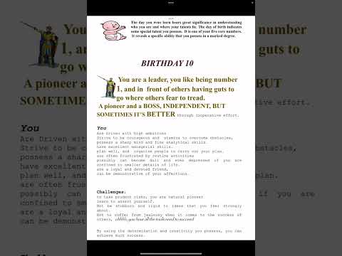 Day 10 your potentials, skills, talents based on Hans Decoz numerology@lilla’s unique shares
