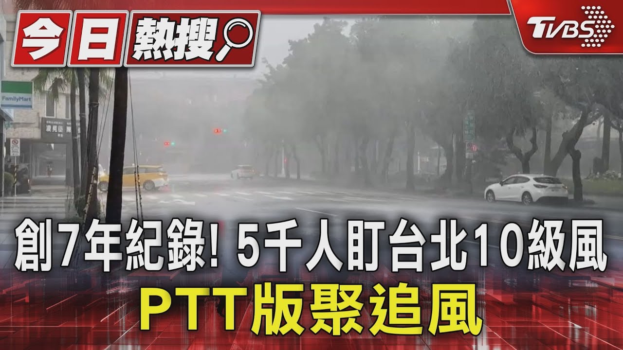 創7年紀錄! 5千人盯台北10級風PTT版聚追風