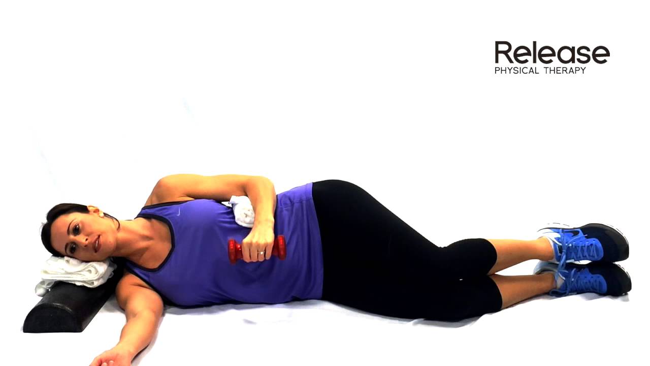 Sidelying Shoulder External Rotation with Dumbbell Exercise