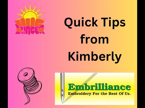 Quick Tips from Kimberly   The Knockdown stitch in Embrilliance Enthusiast