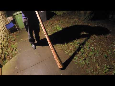 Night time playing a State Of The Art ( SOTA ) Didgeridoo, players love SOTA as they are so good!