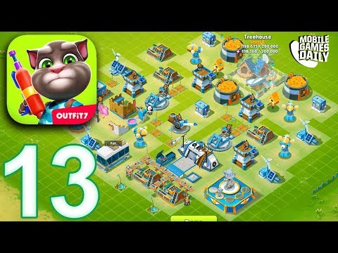 TALKING TOM CAMP Gameplay Part 13 - Treehouse Level 6 Base Defense (iOS Android)