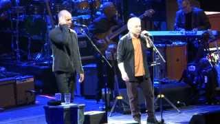 Paul Simon and Sting sing Simon and Garfunkel 🡆 Bridge Over Troubled Water 🡄 Feb 8 2014