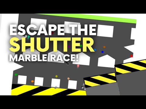 Escape the Shutter Crush - Survival Algodoo Marble Race