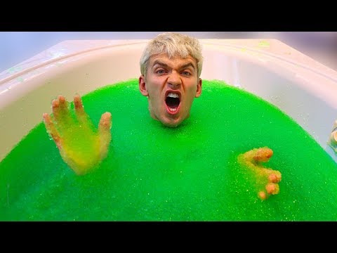 SOUR JELLO SLIME BATH CHALLENGE!! Video