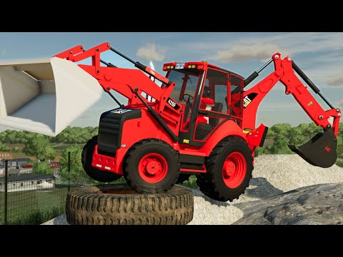 COLORED MANITOU BACKHOE LOADER DEATH RUN | Farming Simulator 22
