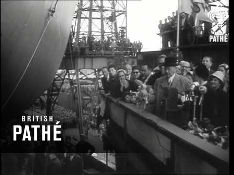 Launching Super Tanker At Alblasserdam (1958)