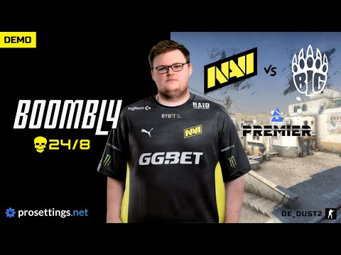 NaVi Boombl4 (24/1/8) vs BIG - de_dust2 - 16-4 - POV DEMO & SETTINGS