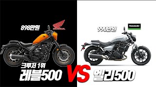 크루저바이크 1위 혼다 레블500 vs 가와사키 엘리미네이터500 제 선택은요?