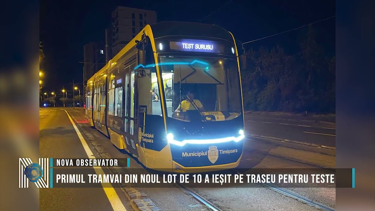 Primul tramvai din noul lot de 10 a ieșit pe traseu pentru teste