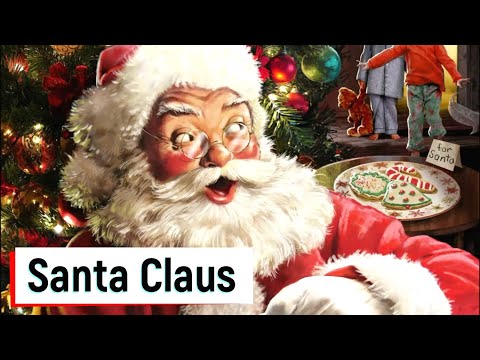 Father Christmas. Santa Claus. Elves and reindeer. A1-A2 video