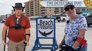 Beach Metal Detecting Interesting Finds New Smyrna Beach Florida | The Detecting Duo S04 E04