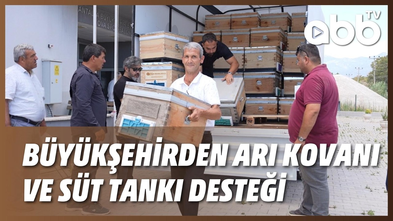 BÜYÜKŞEHİRDEN ARI KOVANI VE SÜT TANKI DESTEĞİ