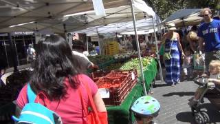 США 417: Farmers market в городе Саннивейл - а, вот, кому фрукты-овощи с калифорнийской грядки?