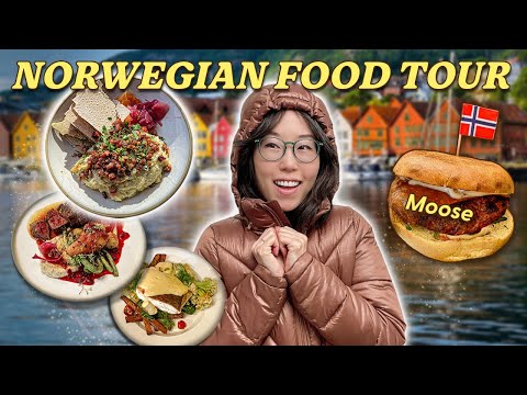 NORWEGIAN FOOD TOUR: Trying Reindeer Steak, Moose Burger & Traditional Seafood Dishes