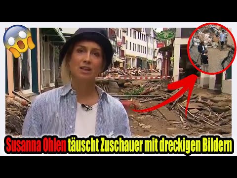 Susanna Ohlen liefert schmutzige Bilder in den Hochwasser Bulletin - RTL beurlaubt Reporterin!