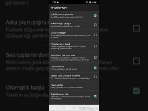 NoLED Bildirim ışığı olmayan cihazlarda ekrandan ışıklı bildirim alma link altta