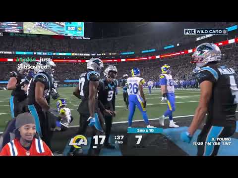 FlightReacts To Rams vs. Carolina Panthers Game Highlights | NFL 2025 Season Wild Card!