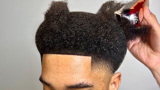 this MAN has a PERFECT afro HIDDEN under months of NEGLECT