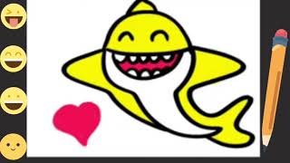 Drawing Baby Shark - Art for Kids - Drawing for Kids