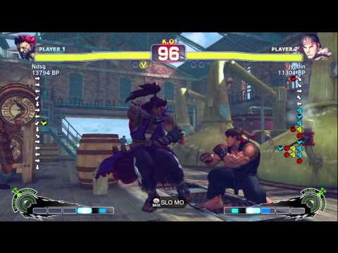 Fujino [Akuma] vs jyobin [Ryu] SSF4 Japanese Online Ranked Matches - TRUE HIGH-DEF