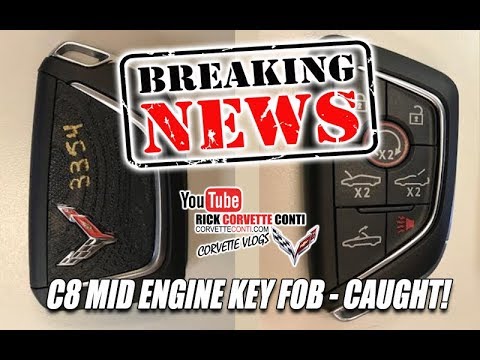 CAUGHT!!! C8 MID ENGINE 2020 CORVETTE KEY FOB & NEW VETTE LOGO TOO! Video