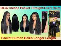 20-32 Inches Longest Length Straight/Curly Packet Human Hairs