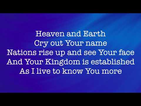 I Live To Know You ~ Darlene Zschech ~ lyric video