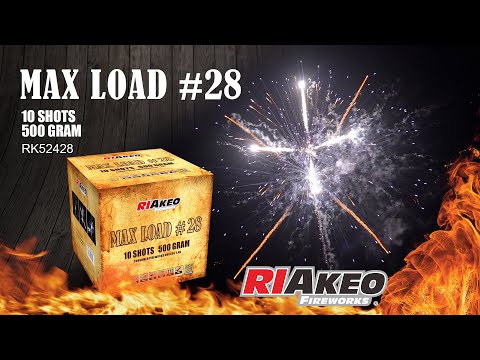 USA 1.4G CAKE “MAX LOAD#28” 10 shots RK52428 | RIAKEO FIREWORKS