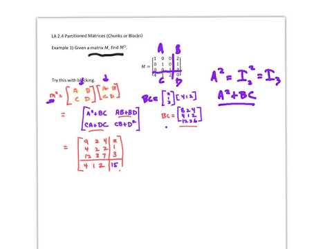 LA 2.4 Partitioned Matrices