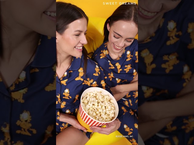Vídeo relacionado con Garfield Pajamas Adultos Adultos Lazy Tabby Cat Camiseta de Camiseta PJS PJS - Grande