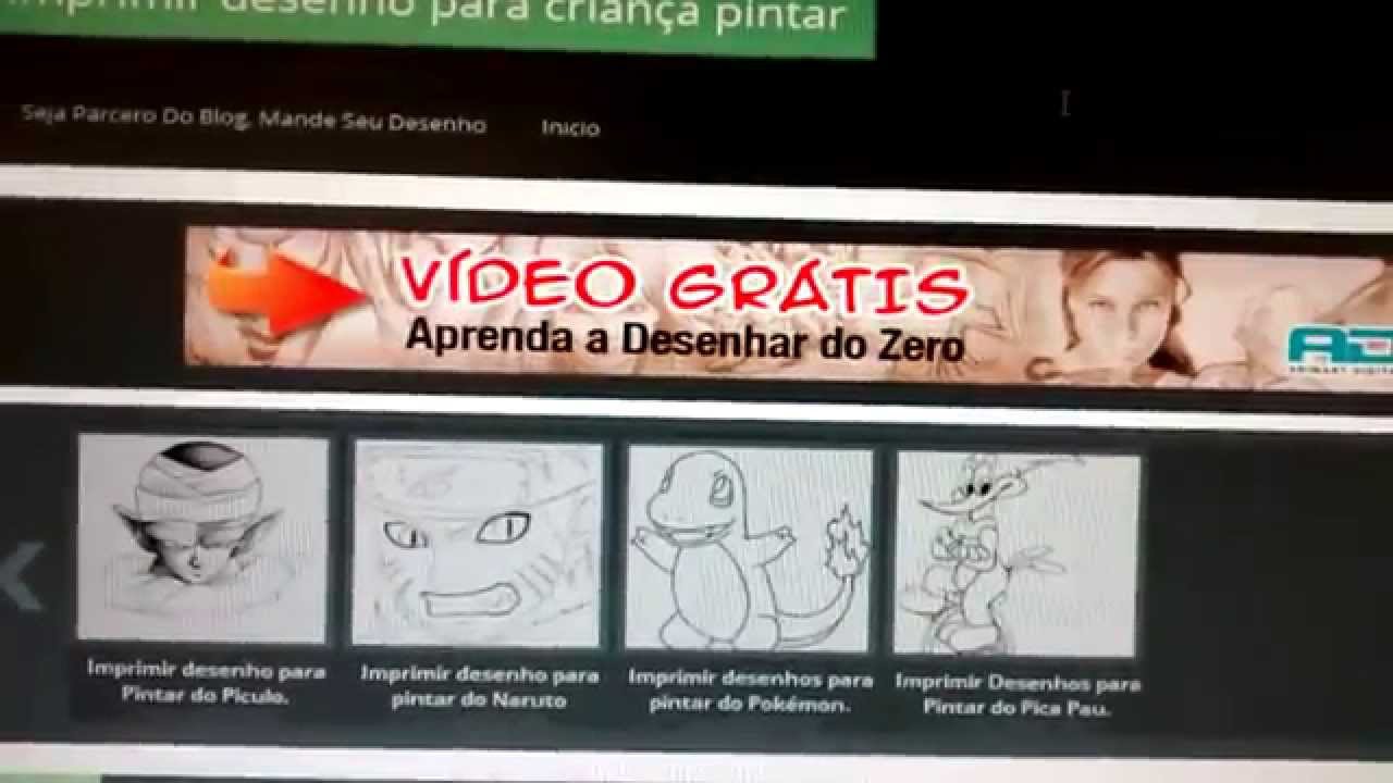 Como imprimir desenhos para criança pintar.