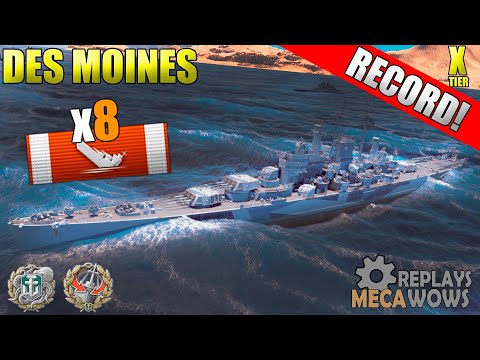 Des Moines 8 Kills & 132k Damage | World of Warships Gameplay 4k