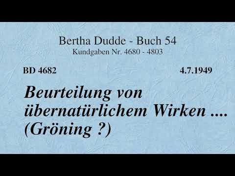 BD 4682 - BEURTEILUNG VON ÜBERNATÜRLICHEM WIRKEN .... (GRÖNING?)