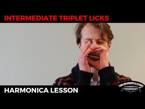 8 Blues Harmonica Triplet Licks - C harmonica Lesson + Free Harp Tab