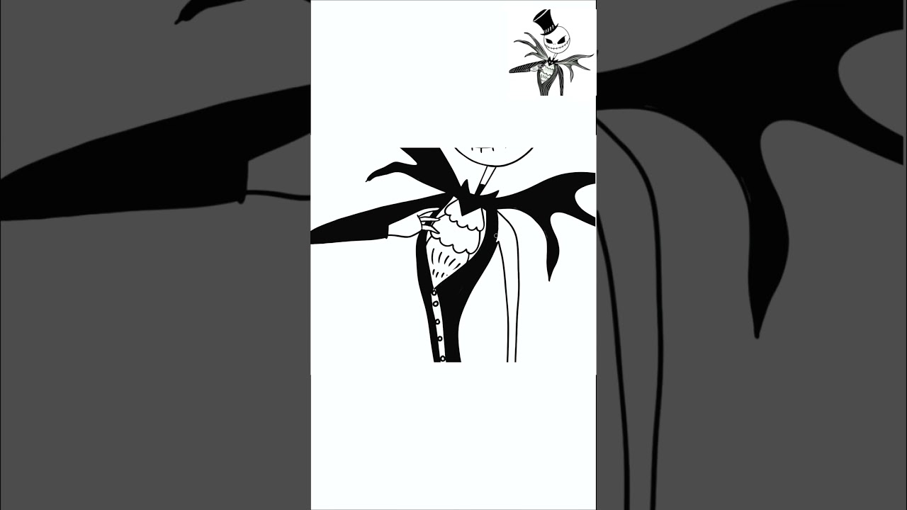 How To Draw Jack Skellington #art #shorts #drawing