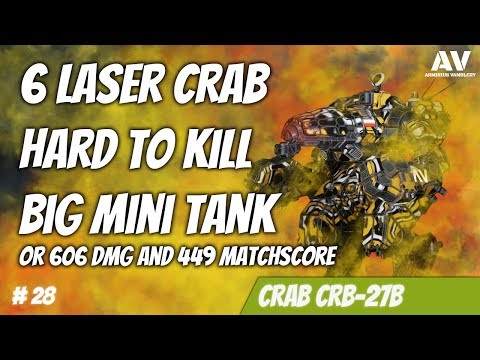#28 MWO Crab CRB-27B 606dmg 449matchscore - mini tank in action